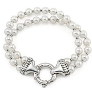 Lagos Luna pearl double strand bracelet